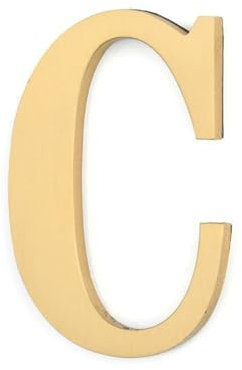 ENGFGH 1.8inch Self-adhesive House Number Solid Brass House Numbers Door Sign Numbers Letters Address Sign 4.5cm High(Letter C)