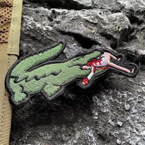Patches Klett Lustig Krokodile Patch Klett Patch Militär Patch Taktik Moral Aufnäher Für DIY Taktische Kleidung, Jacken, Jeans, Rucksäcke