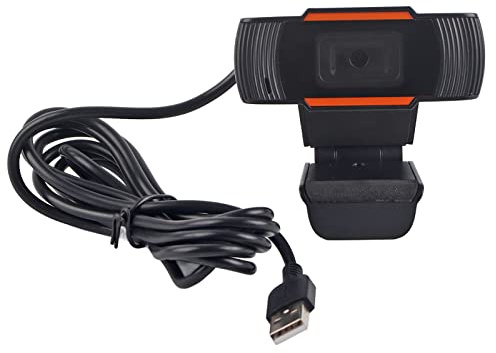 flexman Webcam 720P, Fotocamera Digitale per PC con Obiettivo in Vetro ABS Senza Unità, Fotocamera Web 30 Fps, Supporto per Vari Software di Videoconferenza per Laptop Desktop