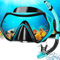 Hydomi Snorkel Set Adults 180° Panoramic Anti-Fog Snorkel Mask with Dry Top Valve, Leak-Proof Tempered Glass Diving Set for Swimming Snorkeling, Travel-Friendly Kit with Adjustable Straps