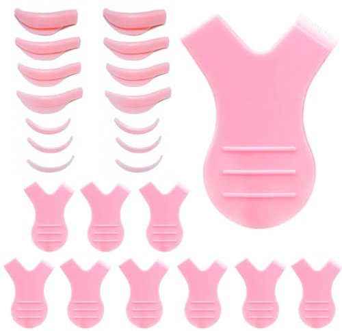 XURJUMI 24 Almohadilla Para Lifting De Pestañas,Almohadillas De Silicona De Permanente,Almohadilla De Levantamiento De Pestañas,Almohadillas Silicona Reutilizables,Con 10 Cepillos De Pestañas