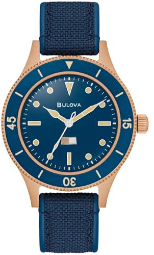 Bulova Herrenuhr Automatic Mil-Ships Special Edition Dunkelblau 98A325