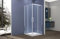 Box doccia angolare 75x120 cm con ante scorrevoli in cristallo temperato 6mm H 195 cm AMBRA Cromato