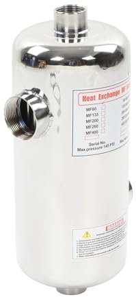 JHXHFJXZ Échangeur de Chaleur de Piscine en Acier Inoxydable 40 KW, Thermostat de Piscine résistant à l'eau salée for spas et Chauffage Solaire pour Spa, Baignoire