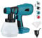Spruzzatore di vernice senza fili compatibile con batteria Bosch da 18 V - Pistola elettrica HVLP portatile con contenitore da 1000 ml, pistola a spruzzo senza spazzole con 3 modelli e 4 ugelli, per
