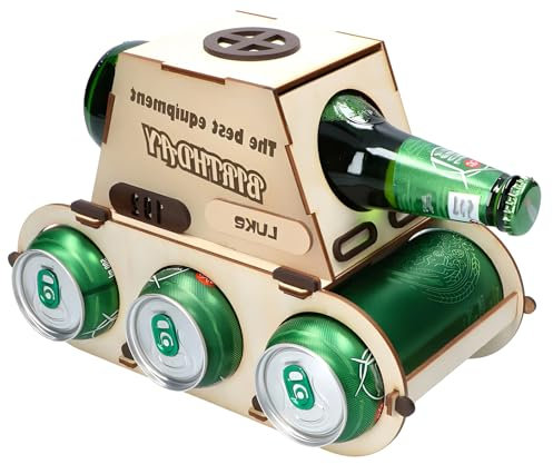 BbiuRer FlaschenträGer Holz,TankbierträGer Holz,Lustiges Bier Geschenke FüR MäNner, FüR Partys Geburtstag Geschenk,DIY Bierflaschenhalter,Einzigartiges Geschenk