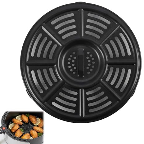 Air Fryer Tray Replacement Accessories Compatible with Ninja AF160UK AF150UK AF100UK, 8.2'' Crisper Plate with Non-Stick Coating, BPA-Free Material, Dishwasher Safe, Handle Design 1pcs