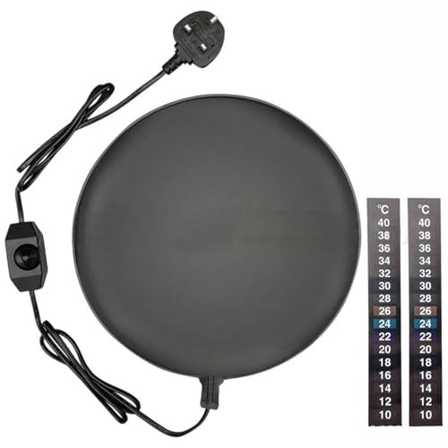 BODYA 30CM Adjustable Power Waterproof Brewing Heat Pad Home Brew Mat with 2 Temperature Strips for Wine Beer Fermentation