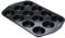 Circulon Ultimum Muffin Trays for Baking 12 Cup - Non Stick Muffin Tin, Freezer & Dishwasher Safe Carbon Steel Bakeware, Black