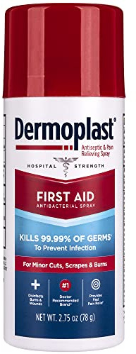 Dermoplast First Aid Spray, Analgesic & Antiseptic Spray for Wounds, Minor Cuts, Scrapes and Burns, Wound Care, 2.75 Ounce (Packaging May Vary)
