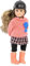 LORI 45715 Puppe Felicia, 15cm, Lange Blonde Haare, Blaue Augen, ab 3 Jahren, Stehpuppe, beweglich, weicher Körper, Reiterin, Reithelm, Schleife, Pferd