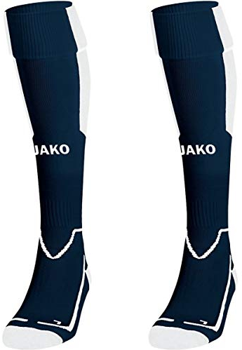 JAKO Unisex Stutzenstrumpf Lazio, Marine/Weiß, 39-42