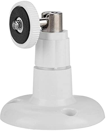 Security Camera Wall Mount Bracket, Adjustable Indoor/Outdoor Mount Bracket, Plastic CCTV Bracket Security Wall Mount, Rotatable Mini Security Camera Support Stand with Wall Screws Anchors (White)