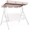 DREAMADE Ersatzdach Gartenschaukel, 168 x 114 cm, Sonnendach für Hollywoodschaukel, Schaukel Ersatzbezug, Dachbezug, Dachplane (Beige)