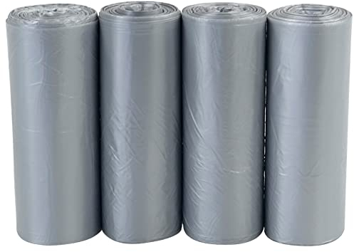 Bblina Grey 40 L Large Bin Liners, Plastic Trash Bin Liners Waste Bags, 100 Bags