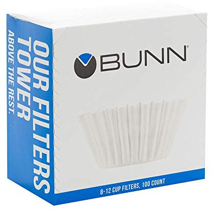 Bunn 8/12-Cup Coffee Filters, 100/Pack (2-Pack), Number 6, Paper, Fits BUNN Coffee Makers, Flat-bottomed Makers
