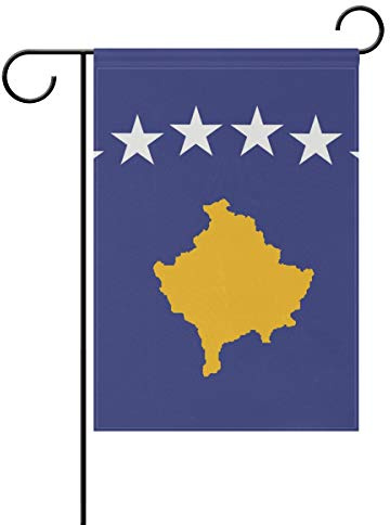 MONTOJ Drapeau du Kosovo Double Face imprimé Multi-Motifs, Polyester, 1, 12x18(in)