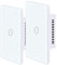 UseeLink Interruttore luce intelligente, interruttore luce WiFi, Interruttore a parete WiFi, interruttore luce touch, compatibile con Alexa/Google, cavo neutro richiesto (1 Gang 2 PCS)