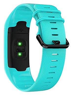 KINOEHOO Ersatzarmband kompatibel mit Polar A360 A370 Edelstahl Armband Weiche Silikon Uhrenarmbänder.(Blau)