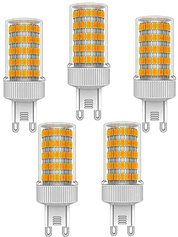 ZHIYUE 5 Stück G9 10W LED Birne Äquivalente Halogenbirnen 100W G9 1000LM Energiesparlampen G9 Sockel Led Lampe AC 220-240V Nicht Dimmbar Warmweiß 3000K G9 Kapselbirne