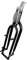 DONSP1986 Forcella Deluxe a doppia molla da 26 cm, filettatura 2,5 cm, freno a disco, forcella per bicicletta (nero)