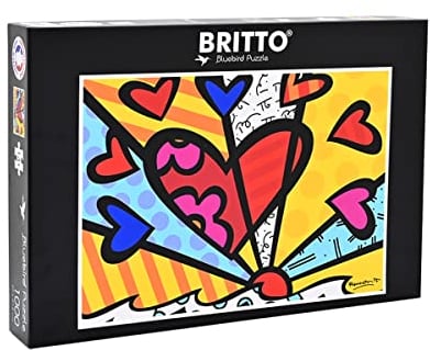 Bluebird Puzzle - Neuer Tag, 1000 Teile Puzzle - Buntes Pop-Art-Werk von Romero Britto - Puzzle für Erwachsene