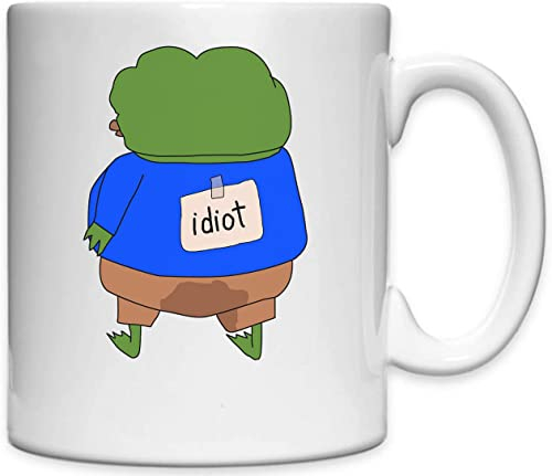 Funny Pepe The Idiot Frog Meme Weiße Keramiktasse Weiß One Size
