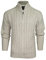 Xact Men's 1/4 Zip Funnel Neck Cable Jumper, Mid Weight, 2 Colour Twist (Grey Twist) L