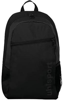 Uhlsport ESSENTIAL BACKPACK Rucksack Outdoor Indoor Sport Wandern Fitness Gym Fußball Handball Radfahren - Multifunktionsrucksack schmutz- und wasserabweisend - schwarz