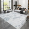 RUGMRZ Outdoor Carpets For Patio Out Door Rug Super soft Grey blue ink painting pattern modern minimalist style non-slip Carpet Underlay 90 x 160 cm