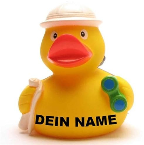 Badeente - personalisierbar (Weltenbummler Ente)