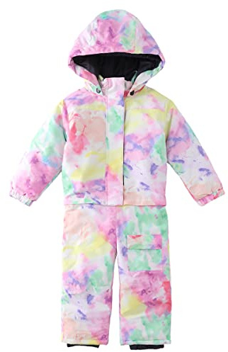 LUCKYLUAN Girls One Piece Snowsuit Waterproof Ski Suits Coveralls Winter Warm Jumpsuits