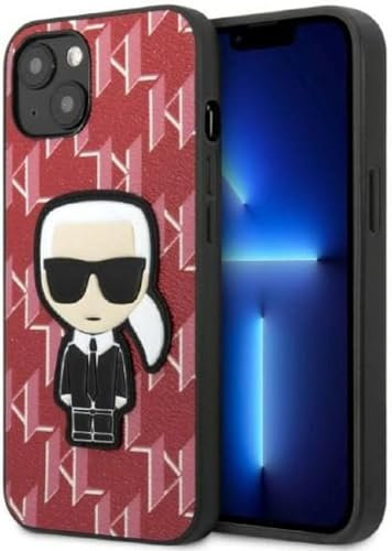 KARL LAGERFELD KLHCP13SPMNIKPI Hartschale für iPhone 13 Mini 5,4 Zoll (13,1 cm), Rot Monogre