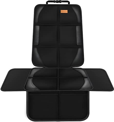 Bacgnyer 600D Autositzschutz, Kindersitzschutz, GroßEr autositzschoner, Wasserdichter Stoff, Dicke Polsterung und Aufbewahrungstaschen, kindersitzunterlage Auto für Babys, Haustiere, Schwarze