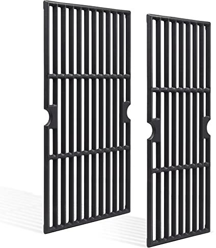 Criditpid 18 Zoll Grillroste für Charbroil Performance 2 Brenner 463625217 463673519 Ersatzteile Gusseisen Grillrost Grillrost für Char-Broil G470-0002-W1, G470-0003-W1, 46 3625219, 463673517