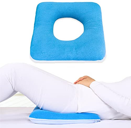 MESINURS Donut-Kissen, Anti-Dekubitu-Pad, Bettkissen, Druck-Stillkissen für Bettlägerige, ältere Menschen, Behinderte, Schwangere (43,2 x 43,2 cm, quadratisch)