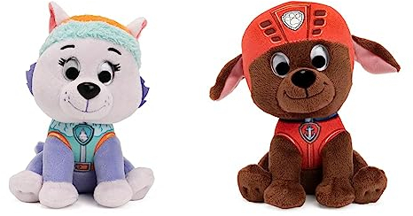 GUND PAW Patrol Everest und Zuma Plüschtiere, 15 cm - Wir Feiern 10 Jahre PAW Patrol
