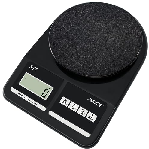 ACCT Postwaage, 25lb-0.1oz hohe Genauigkeit, Versandwaage für Büro/Kleingewerbe/Post/Umschlag, 5 Einheiten, Haltefunktion, Postwaage mit Batterie