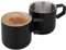 Chase Chic Tazas para Espresso, Negro Tazas de Café Acero Inoxidable, 2 Pcs Vasos de Espresso de Doble Pared Metal, 150 Tazas Cafe Espresso, para Barbacoa, Hogar, Oficina, Camping