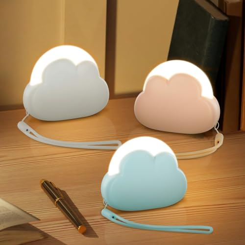 kieyeeno Nachtlicht für Babys, wiederaufladbar, dimmbar, mit 4 Intensitäten und Silikonband, tragbar, LED-Nachtlicht für Kinder, für Mädchen, Geschenke zur Dekoration des Babyzimmers (3')