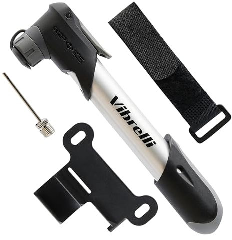 VIBRELLI Air Master Mini-Fahrradpumpe, 120 PSI, Presta- und Schrader-Ventil kompatibel