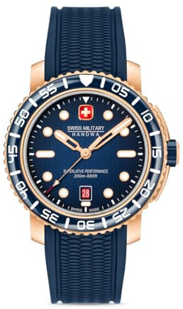 Swiss Military Hanowa SMWGN0001720 Black Marlin Herrenuhr mit Silikonarmband 20 ATM