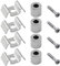 Hordion 4 Sets Guitar String Trees String Retainer, Silver Guitar String Guide with Screws for Fender Strat Tele Guitar Bass Parts Replacement