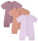 amropi Strampler Baby Mädchen 3er-Pack Kurzarm Schlafstrampler Reißverschluss Sommer Schlafanzug 18-24 Monate, Stil5