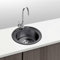Gresinex | Fregadero Redondo 1 Seno Acero Inox 49Ø | Negro Antracita | Encastrar - Modelo Estambul - Tratamiento PVD