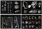 Duscdesp 4 Stuck Schmuckaufbewahrung Schublade, Schmucktablett, SchmuckkäStchen Samt Jewelry Organizer Stapelbar, Schmuck Organizers für Schmuck, Ohrringe, Armband, Ringe Aufbewahrung (Schwarz)