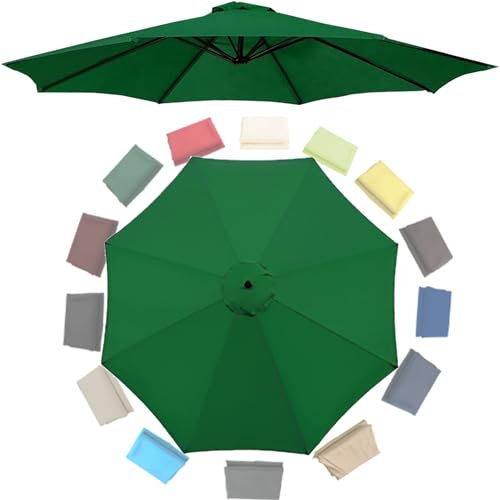 200cm/270cm/300cm Tettoia Di Ricambio Per Ombrellone Da Giardino 6/8 Stecche Telo Di Ricambio Per Ombrellone Da Giardino UV50+ Impermeabile Copertura In Tessuto Baldacchino Di Ricambio Per Ombrellone(