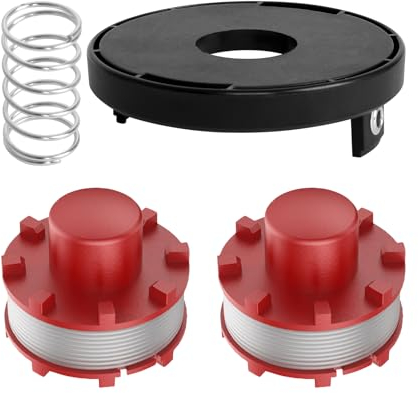 Bobina di filo di ricambio per Ein-hell GE-CT 36/30 LI E Solo, bobina di filo per tagliaerba AGILLO 18/200, 3405096 bobina di filo di ricambio (bobina x 2 + copertura x 1 + molla x 1)