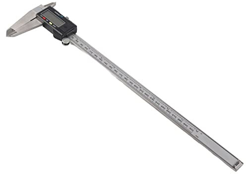 300mm Digital Vernier Caliper, Large LCD Display, Locking Screw, Sturdy Stainless Steel, Measurement for Machine Parts, Hard Plastic Case, Easy Battery Replacement