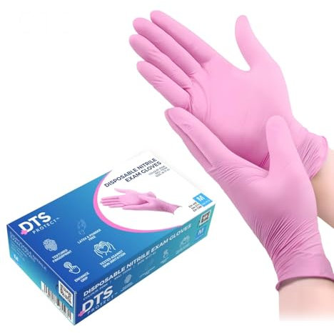 STRONG Premium Disposable Pink Nitrile Examination Gloves | Medical | Industrial| Hair, Beauty |Food | Janitorial |Powder Free|Latex Free| Size: Extra Small (1 Box of 100)